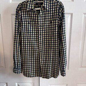 Ralph Lauren Double LR Check Stiff Lenin Button Down